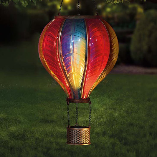 Smart Solar Rainbow Flaming Balloon Garden Ornament 10cm