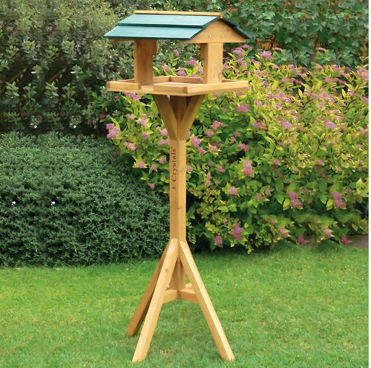 Wooden Bird Table Garden Birds Feeder Feeding Station