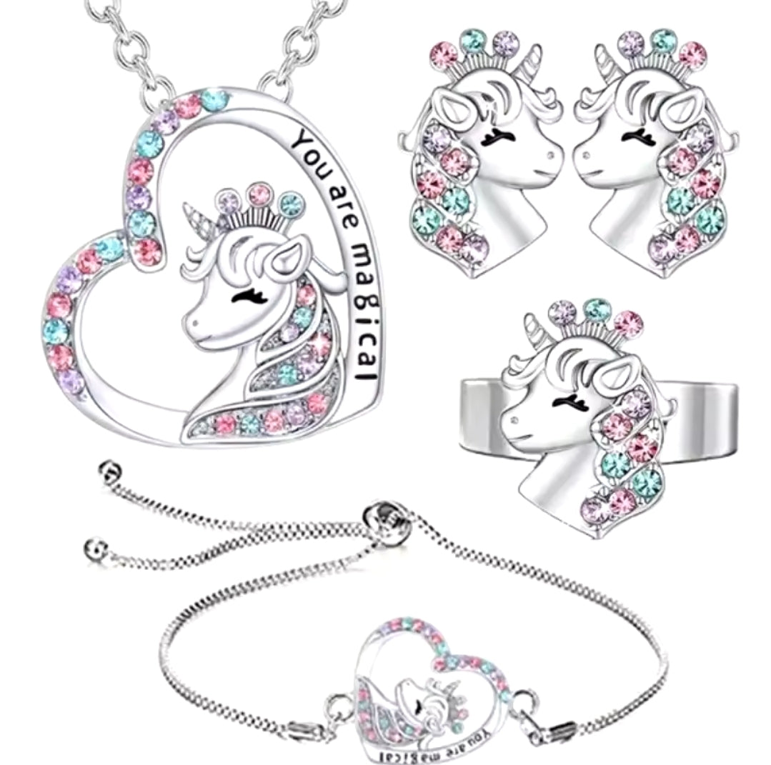 Girls Unicorn Jewellery Set
