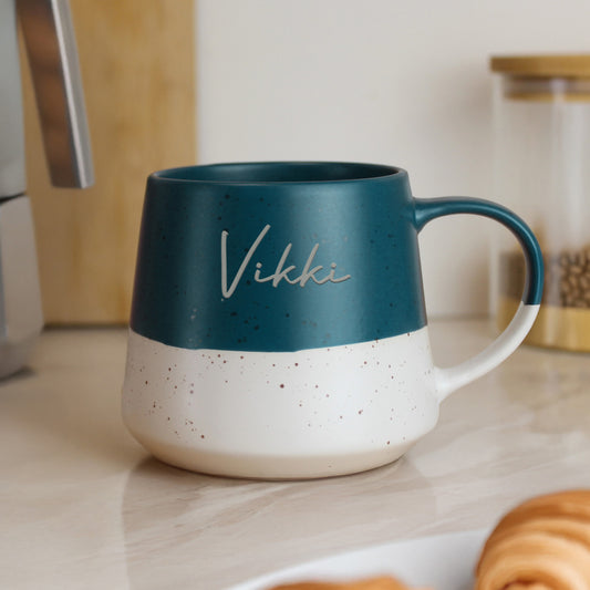 Personalised Blue Ceramic Mug