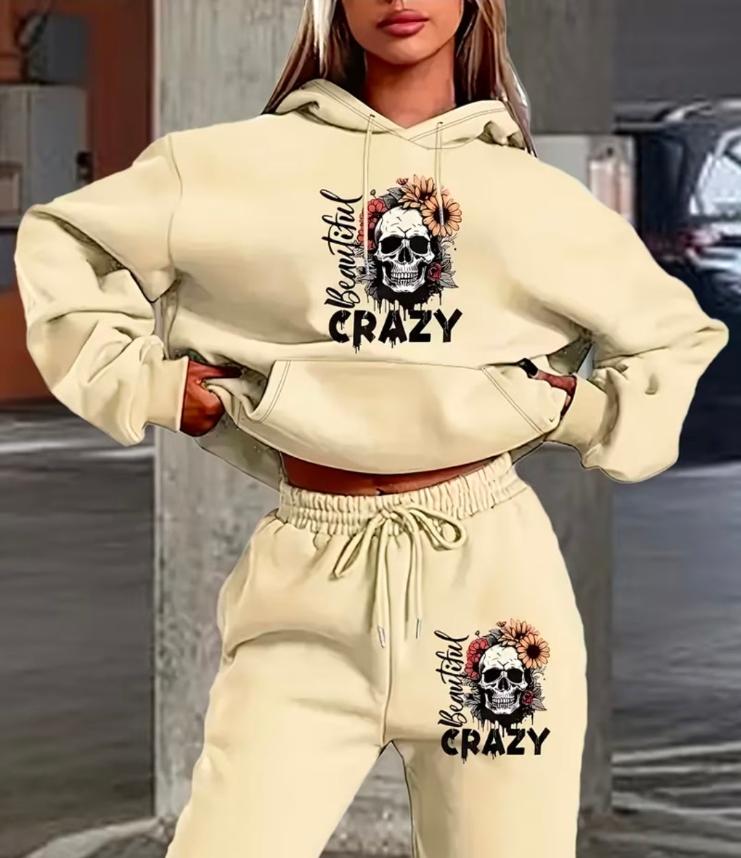 Beautiful Crazy Skull Tracksuit