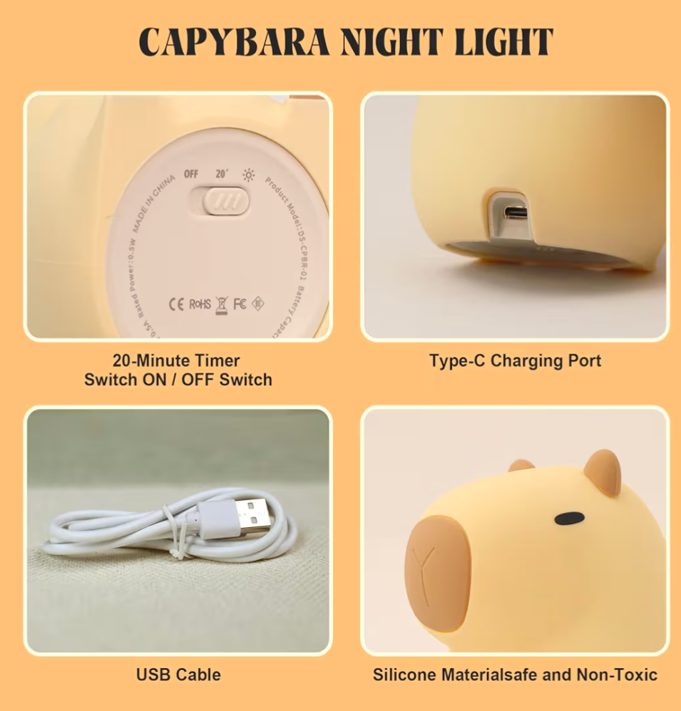 Capybara Night Light