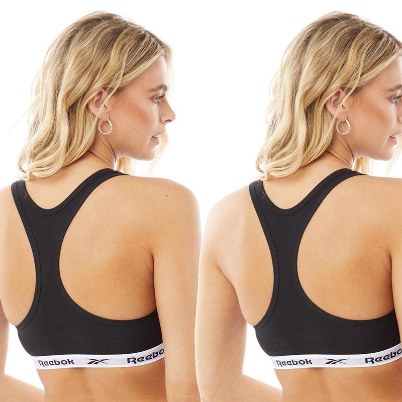 Womens Frankie Logo Two Pack Cotton Bralettes