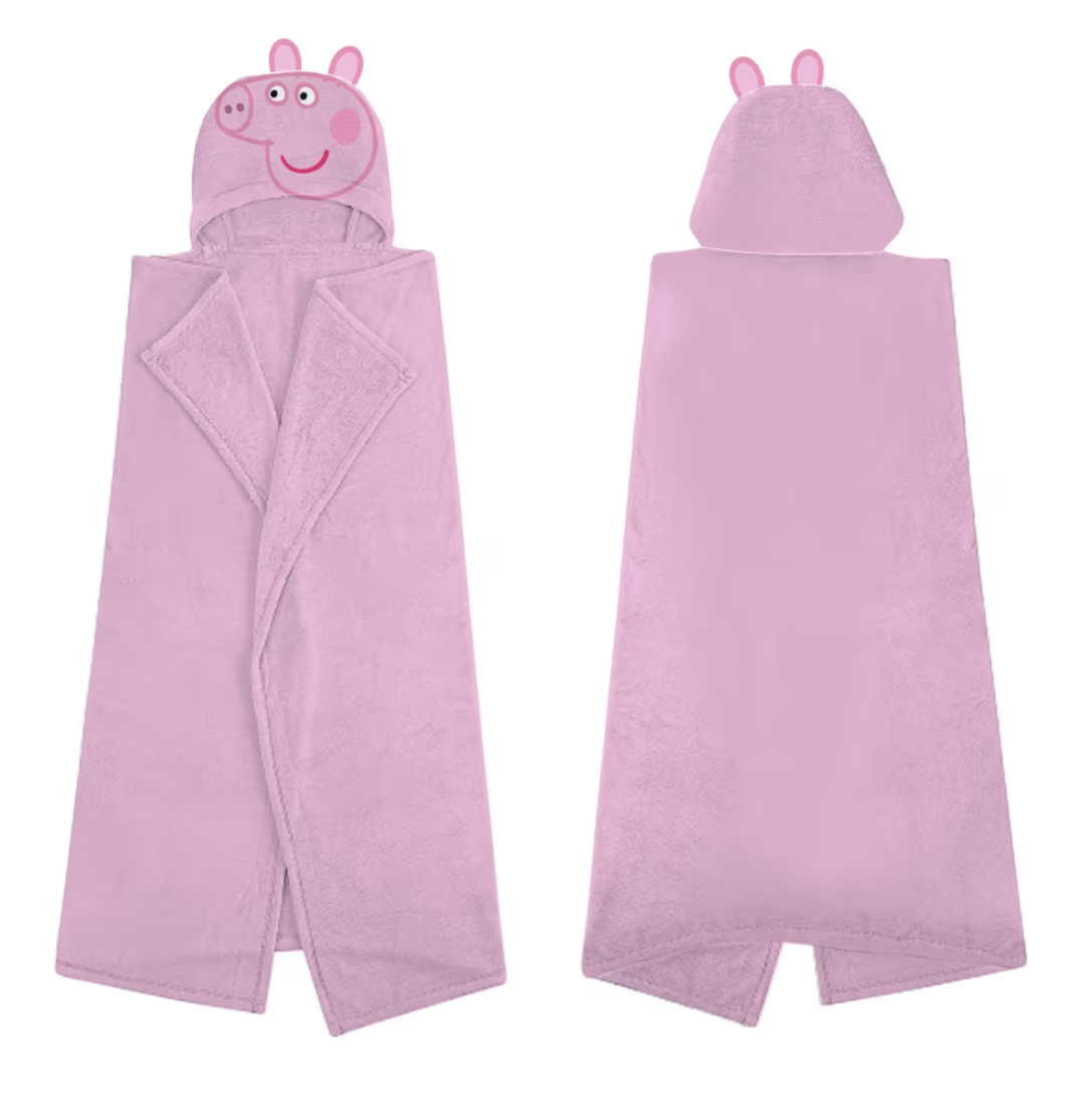 Pig Fleeced Hooded Blanket 100x120cm