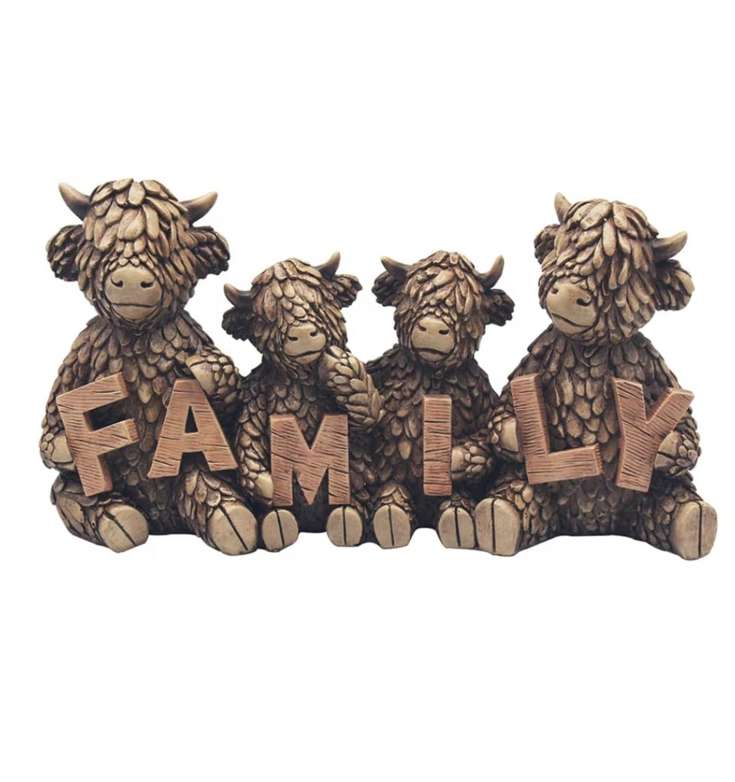 Highland Cows Family