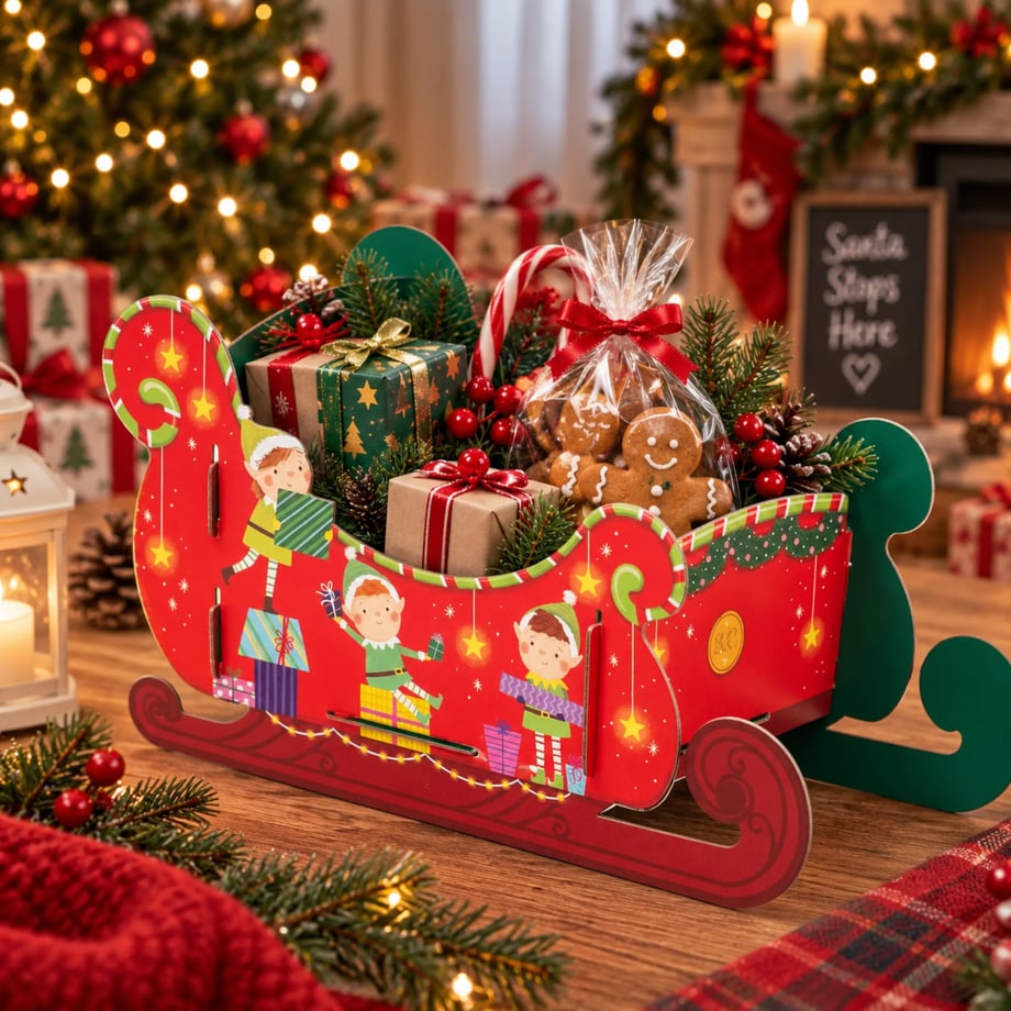Delivery Sleigh Elves Gift Box