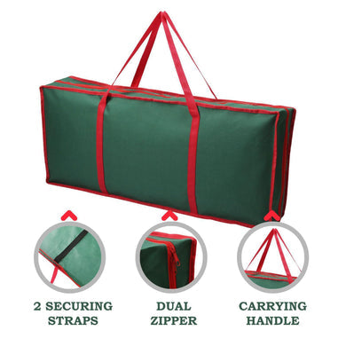 Wrapping paper and decorations storage bag