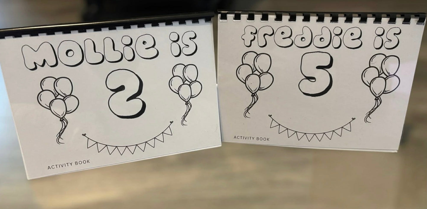 A5 Personalised Birthday Activity Book