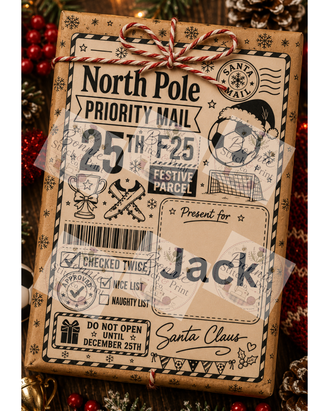 Personalised Postage Labels for Christmas presents
