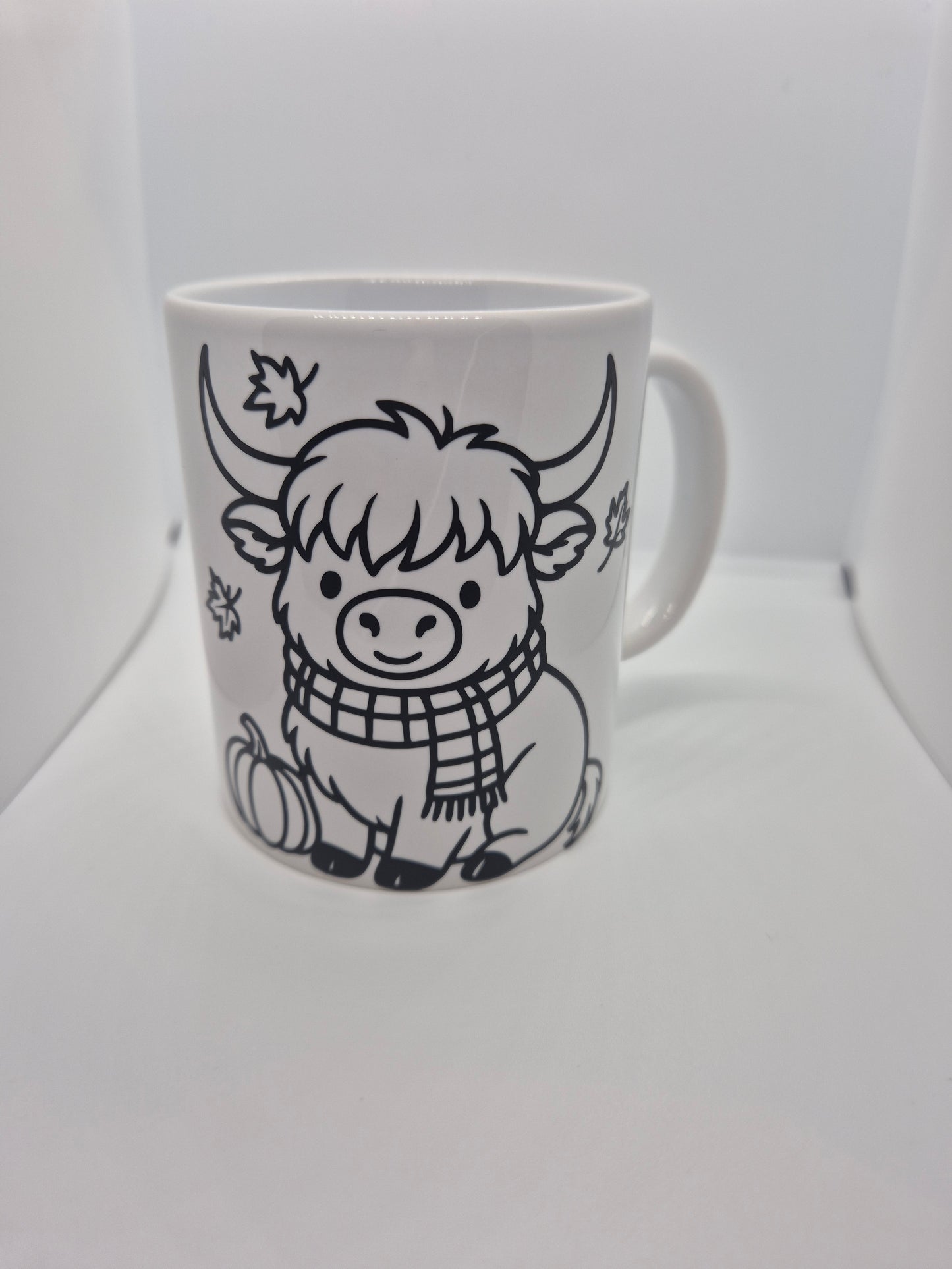 Autumnal Highland cow mug