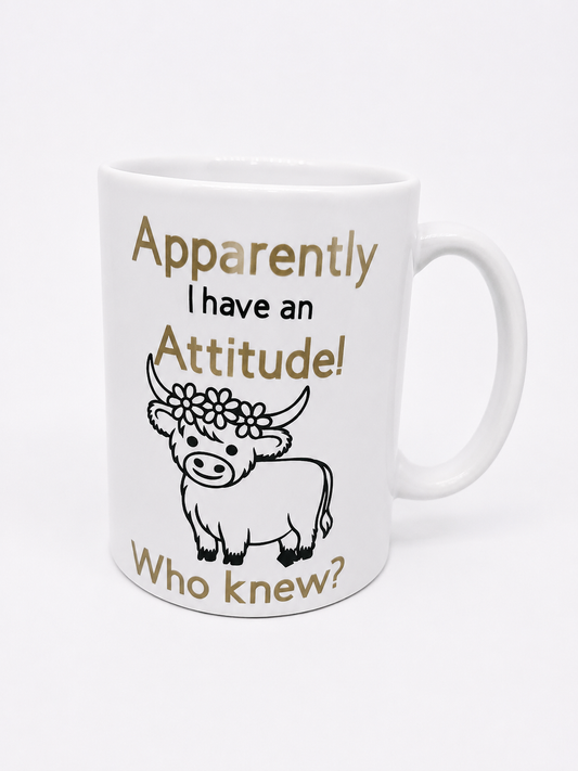 Highland Cow Attitude Mug