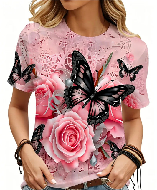 Rose And Butterly Top