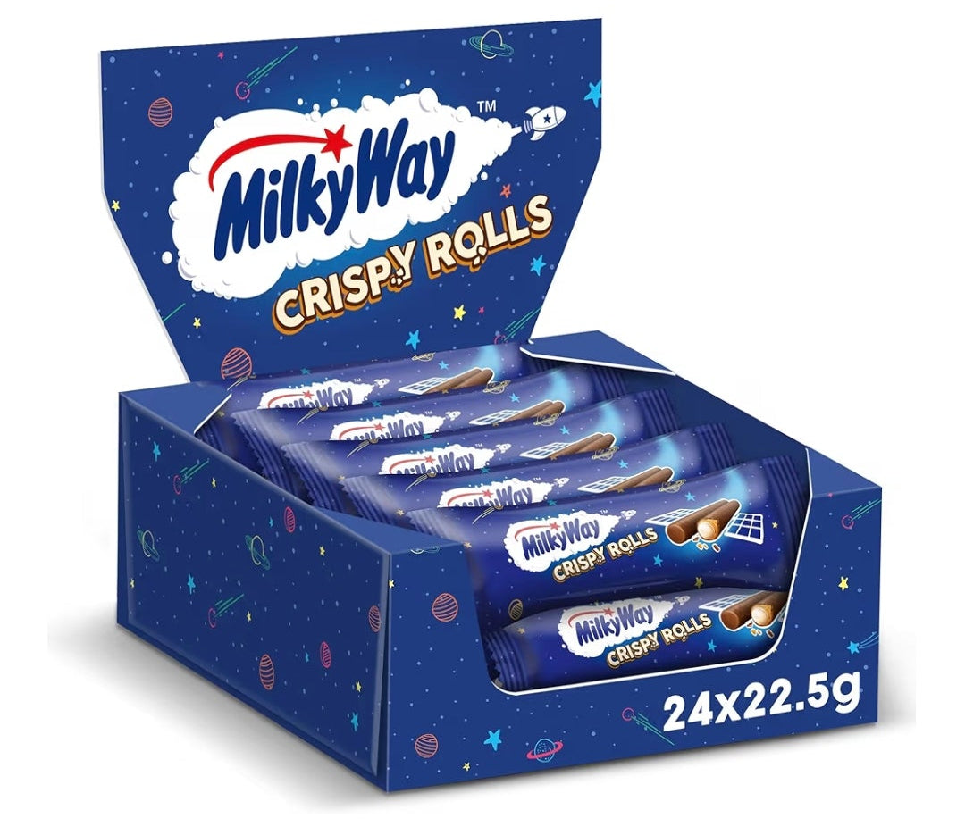 Milky Way Crispy Rolls Chocolate Bar 22.5g (24 Bars)