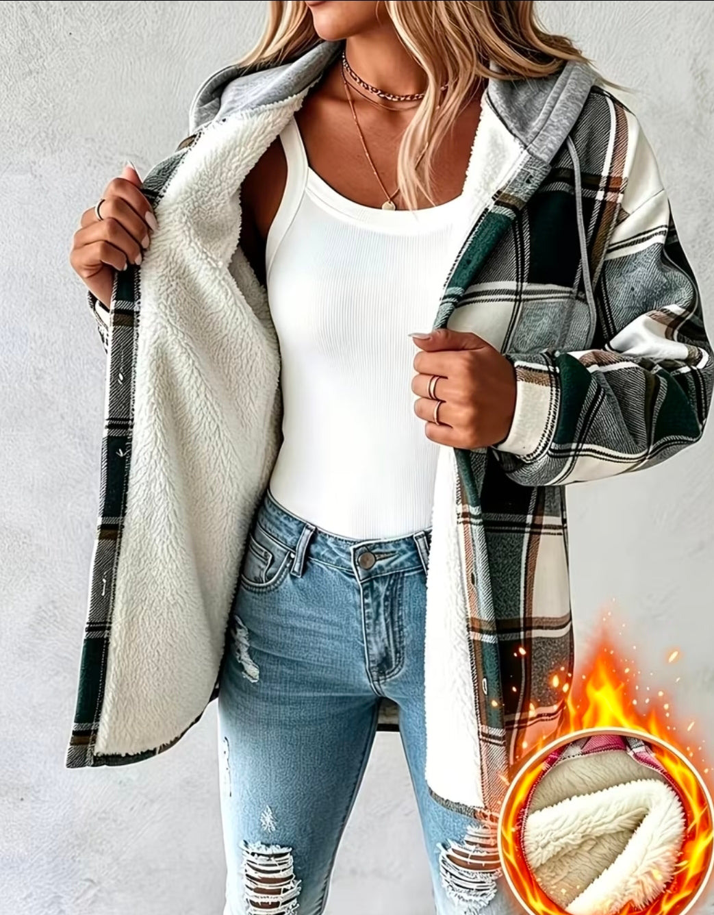 Lined Plaid Jacket