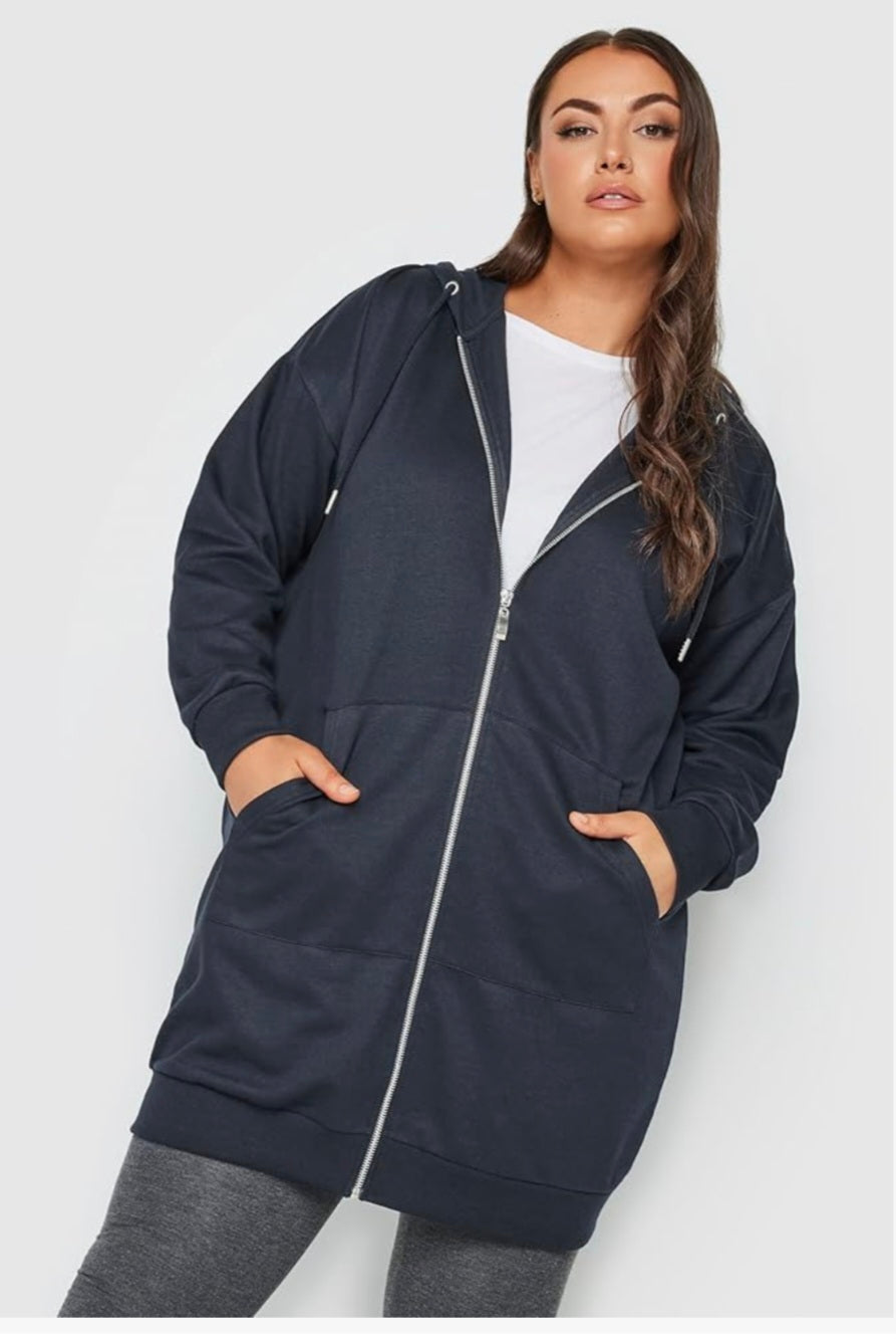 Curve Longline Zip Hoodie