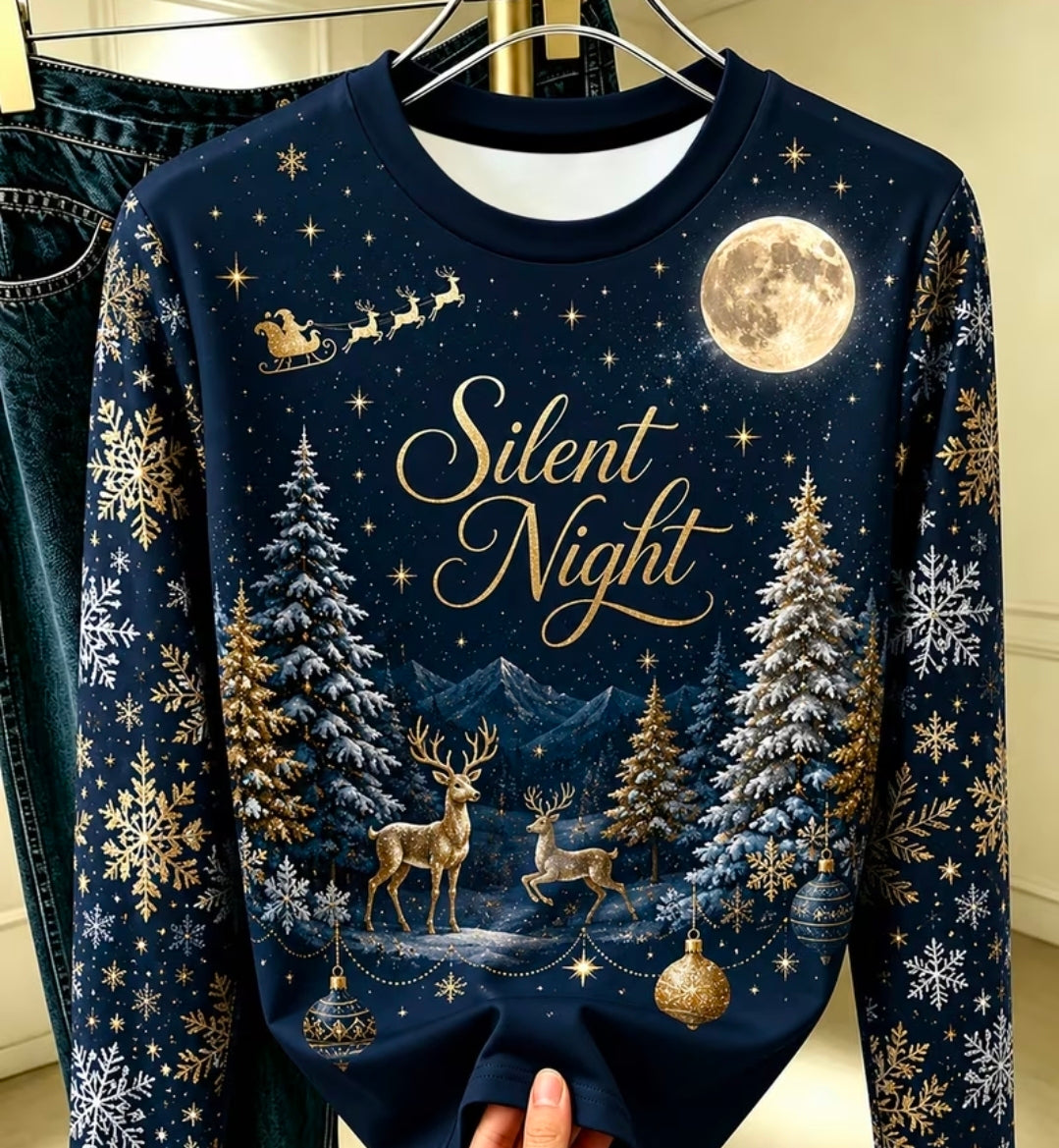 Ladies Silent Night Sweatshirt
