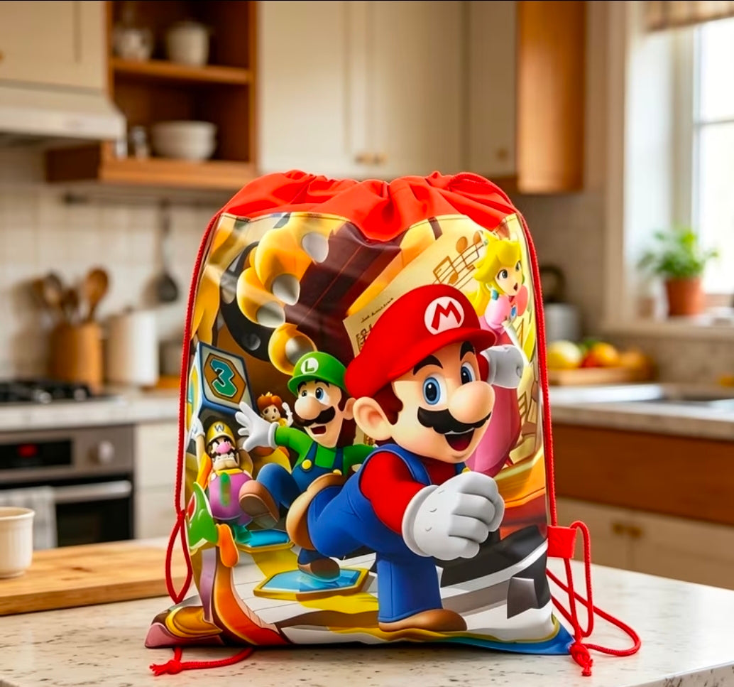 Mario Drawstring Bag