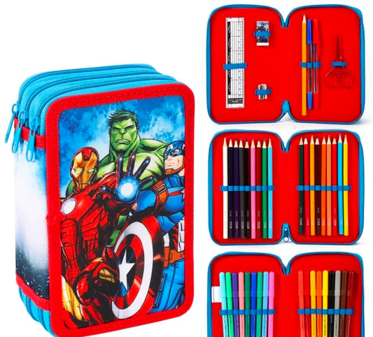 Superhero 3 Layer Pencil Case