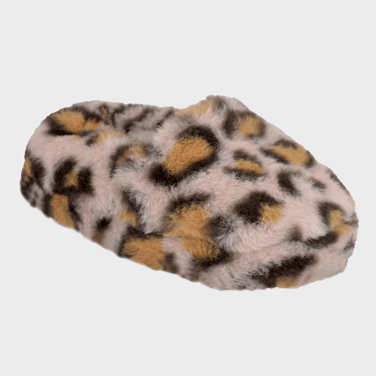 Kids Plush Leopard Slippers