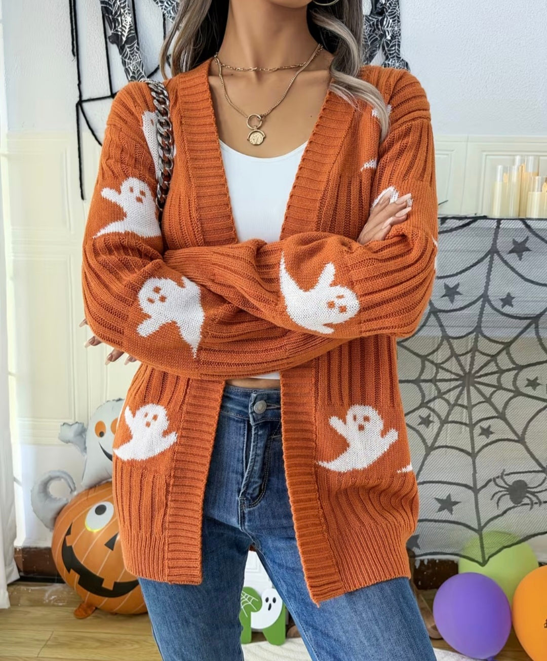 Ladies ghost cardigan