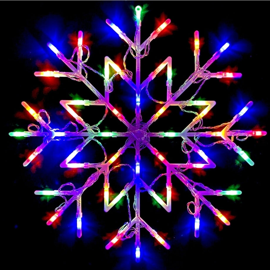 50 LED Snowflake Window Dec