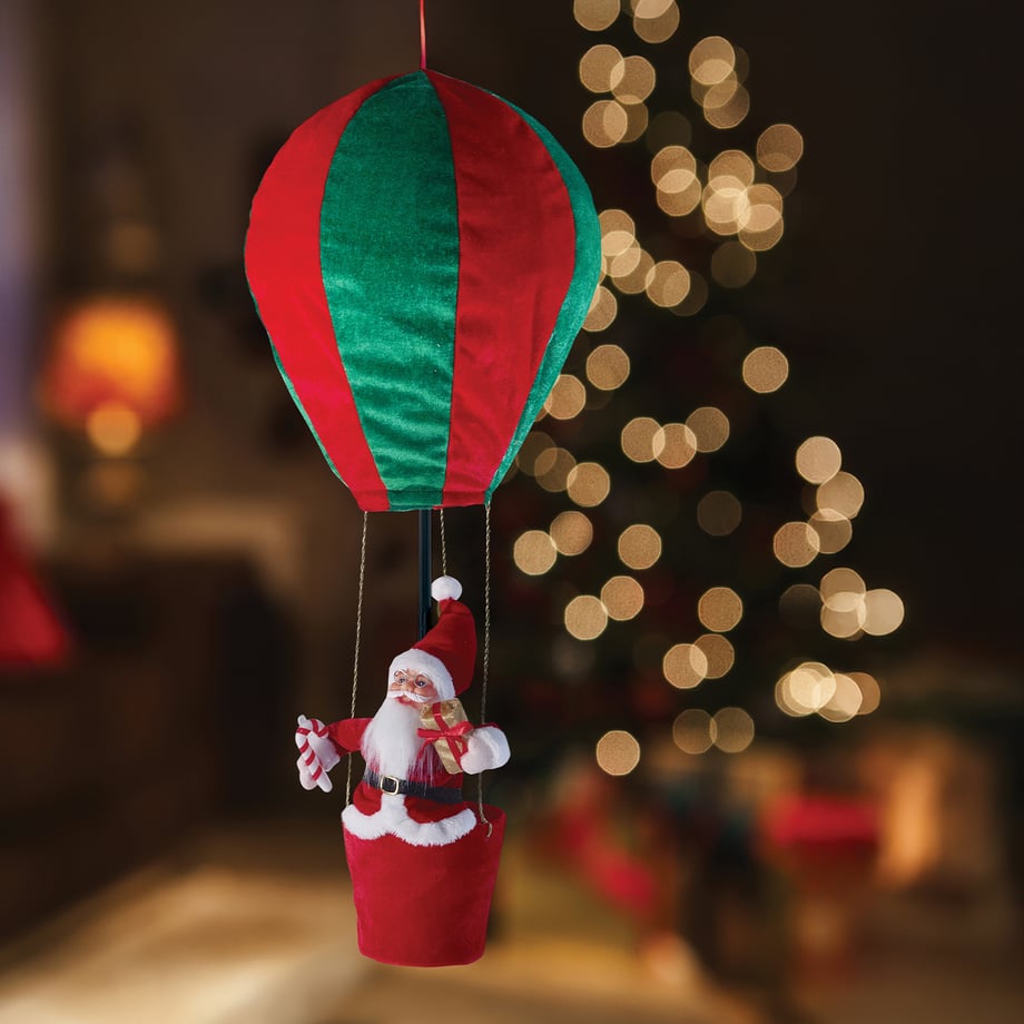 Christmas Santa's Hot Air Balloon Decoration 80cm
