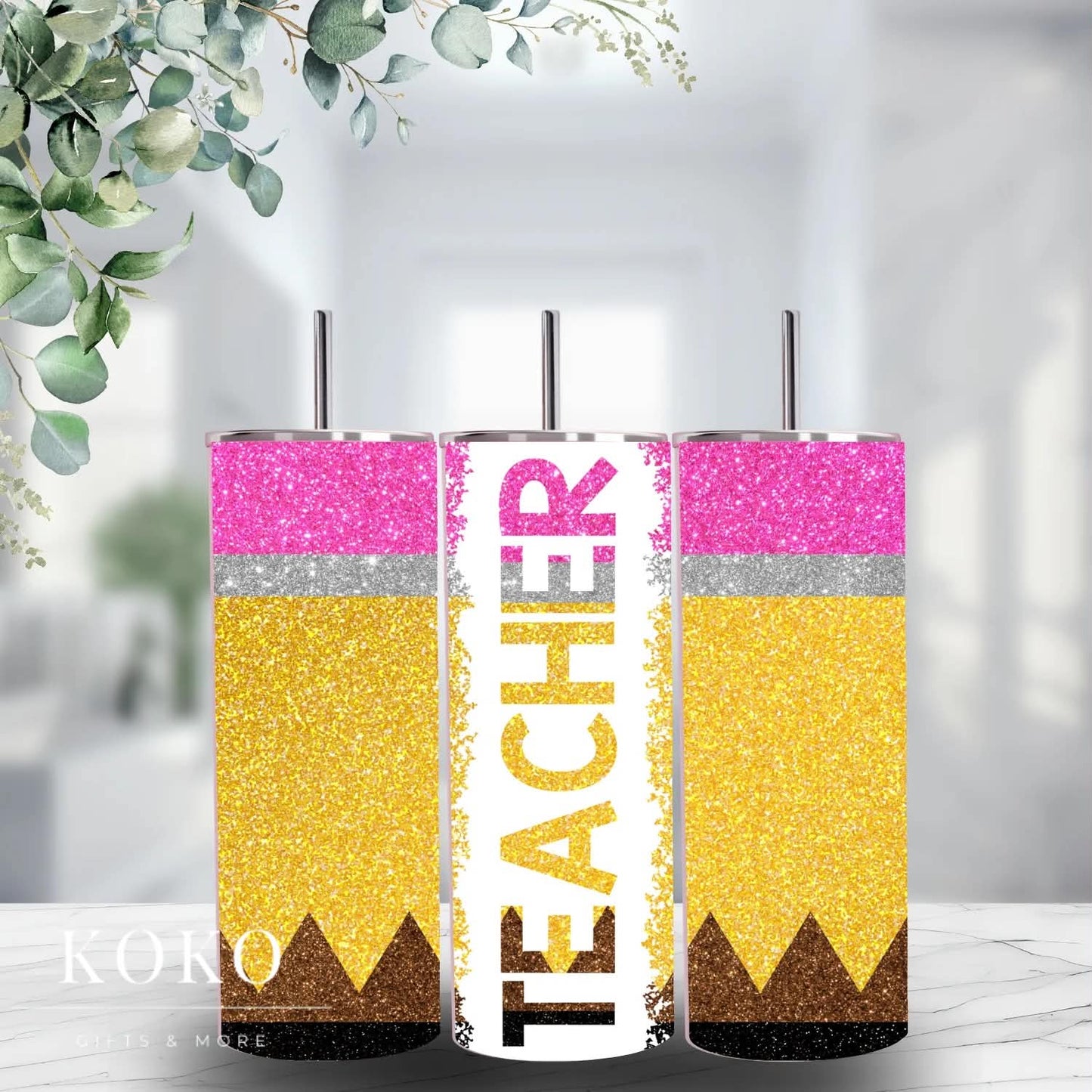 Teacher Pencil Tumbler